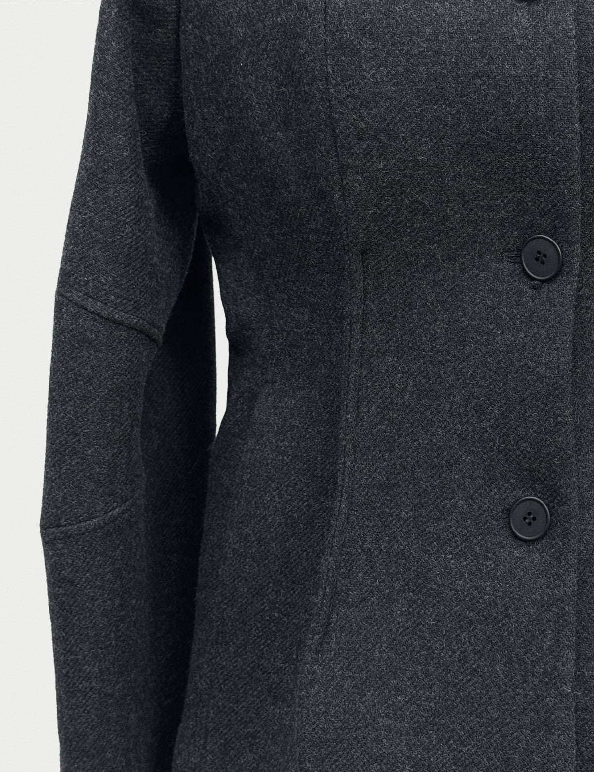 A-line coat with a soft voluminous cut and a concealed button fastening
