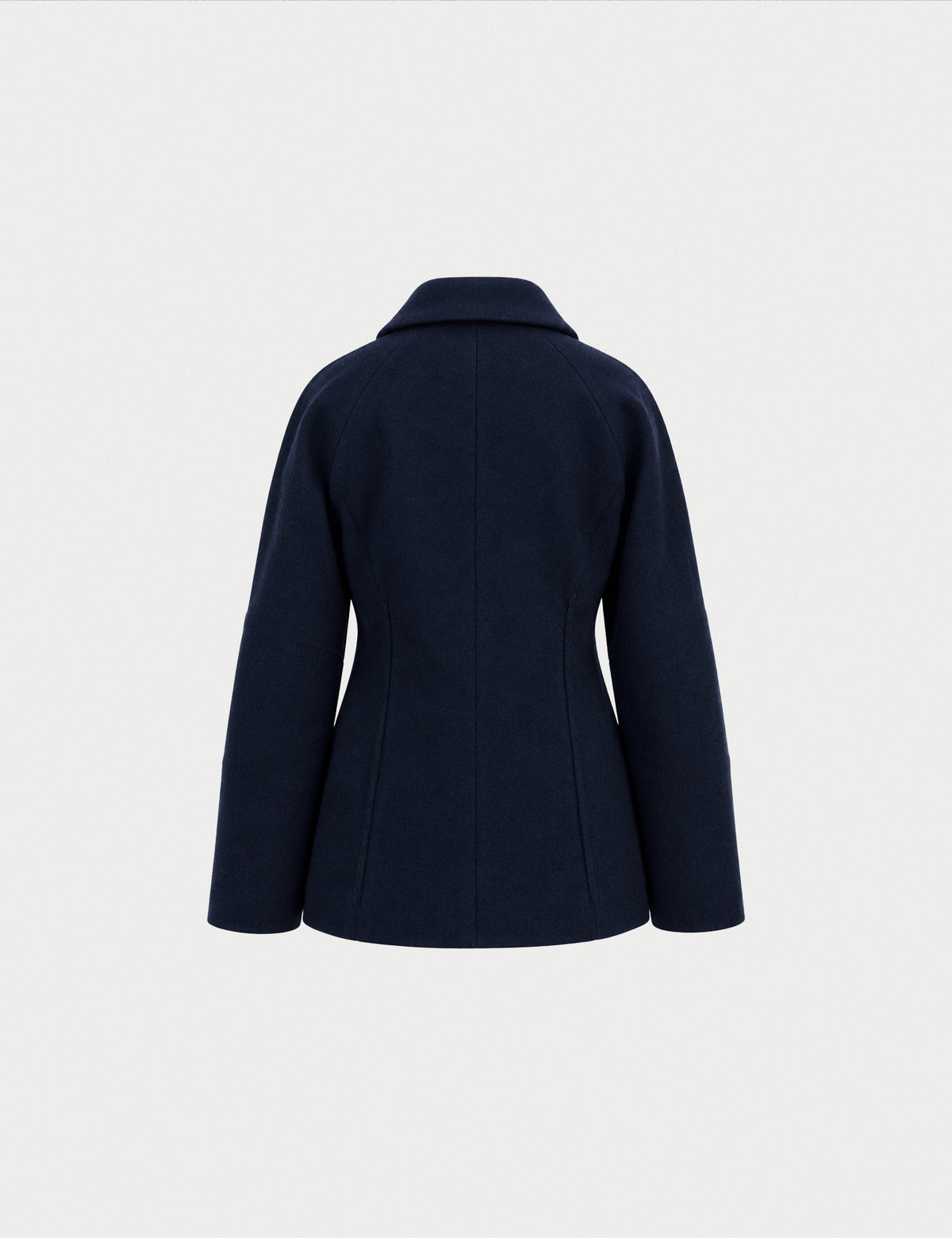 A-line coat with a soft voluminous cut and a concealed button fastening