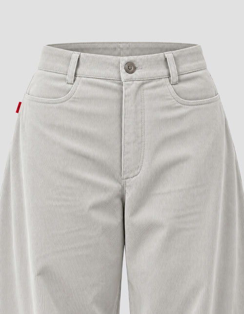 Corduroy barrel-leg pants