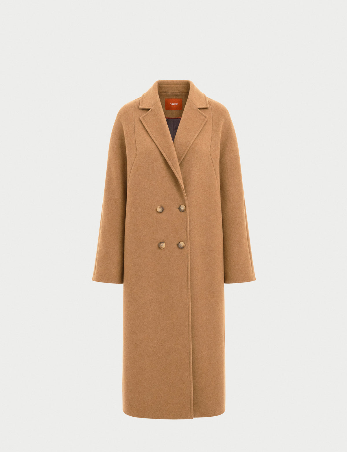 Dropped-shoulder coat in black