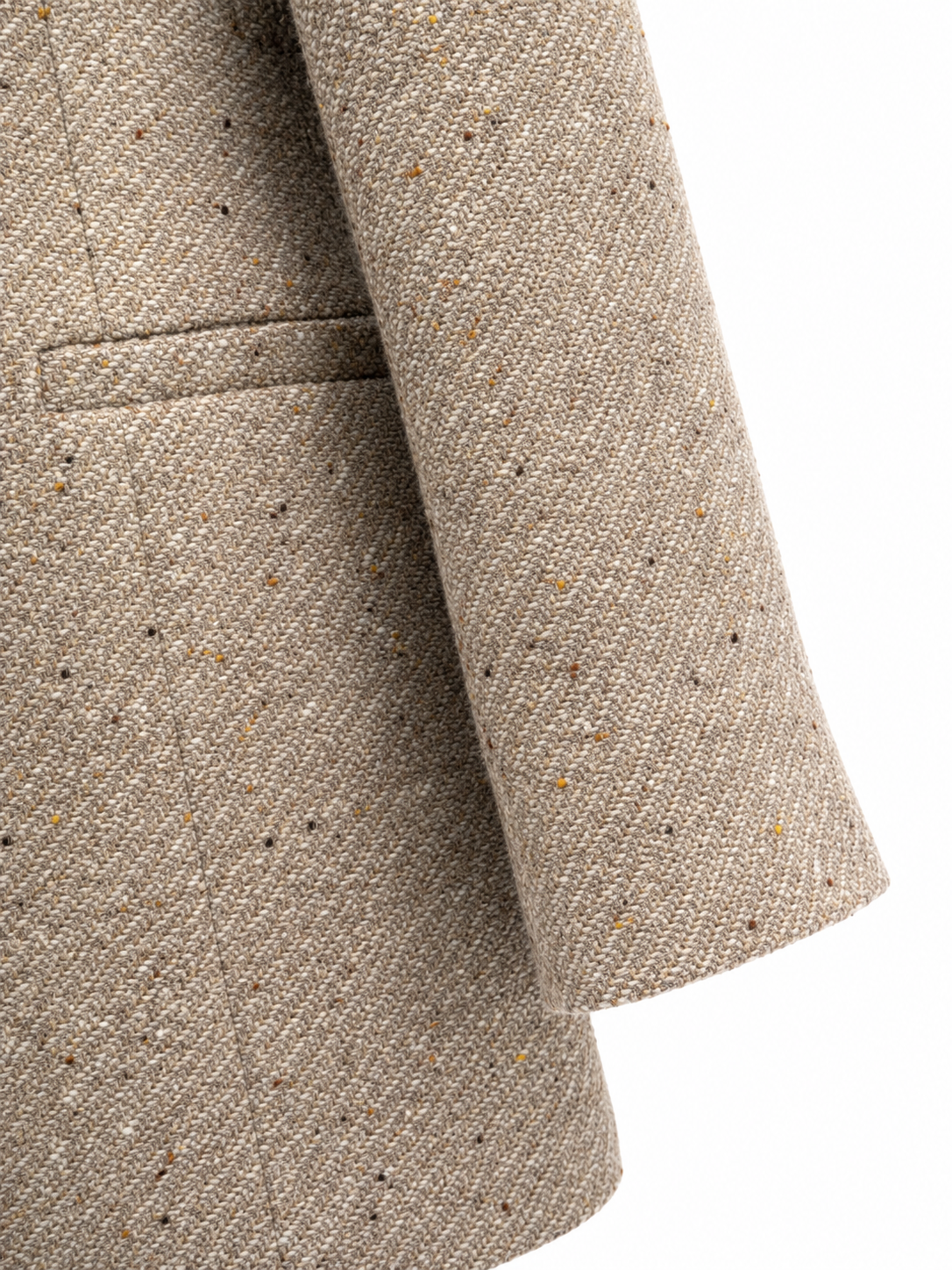 Double-breasted fitted coat with accentuated shoulders in black