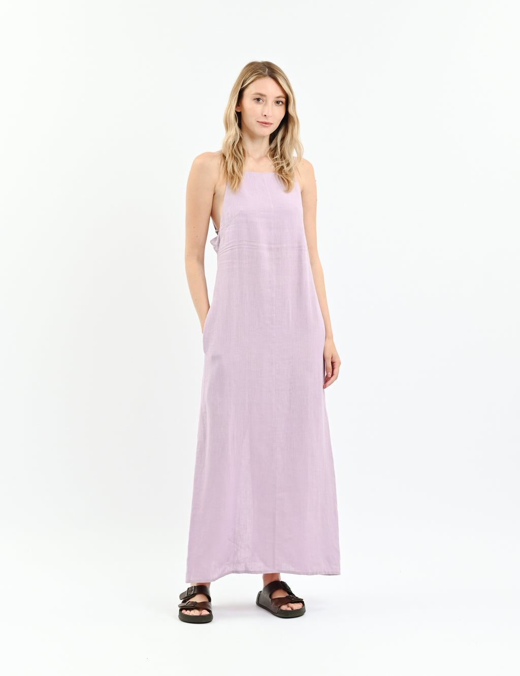 Cropped cupro tennis shirt with dropped shoulders