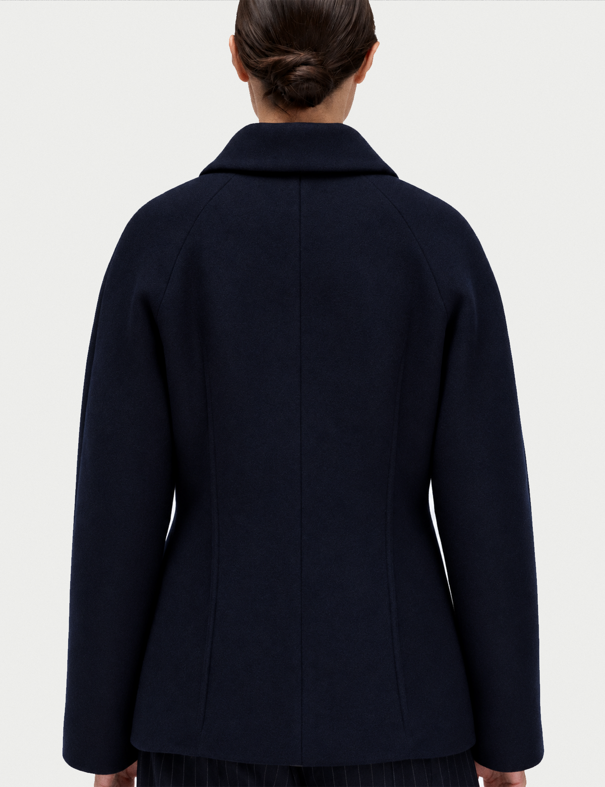 A-line coat with a soft voluminous cut and a concealed button fastening