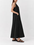 Cropped cupro tennis shirt with dropped shoulders